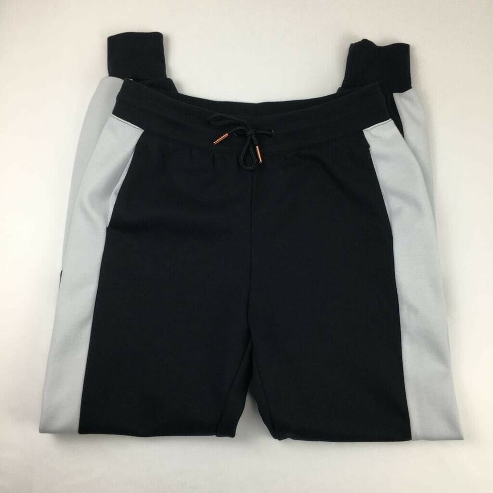 Onzie Flow Womens Jogger Pants Black Pockets Color Block Drawstring Small Medium